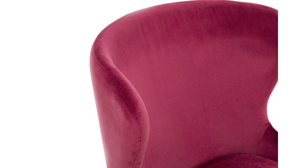 Krzesło tapicerowane bordowe LONI