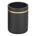Kubek łazienkowy czarny ze złotym dekorem 10,1 cm