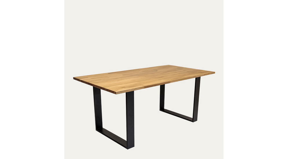 Stół drewniany KALENO 210 cm do salonu na metalowych nogach.