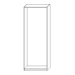 Korpus szafy ADBOX biały – typ II 75x201,6x35 cm