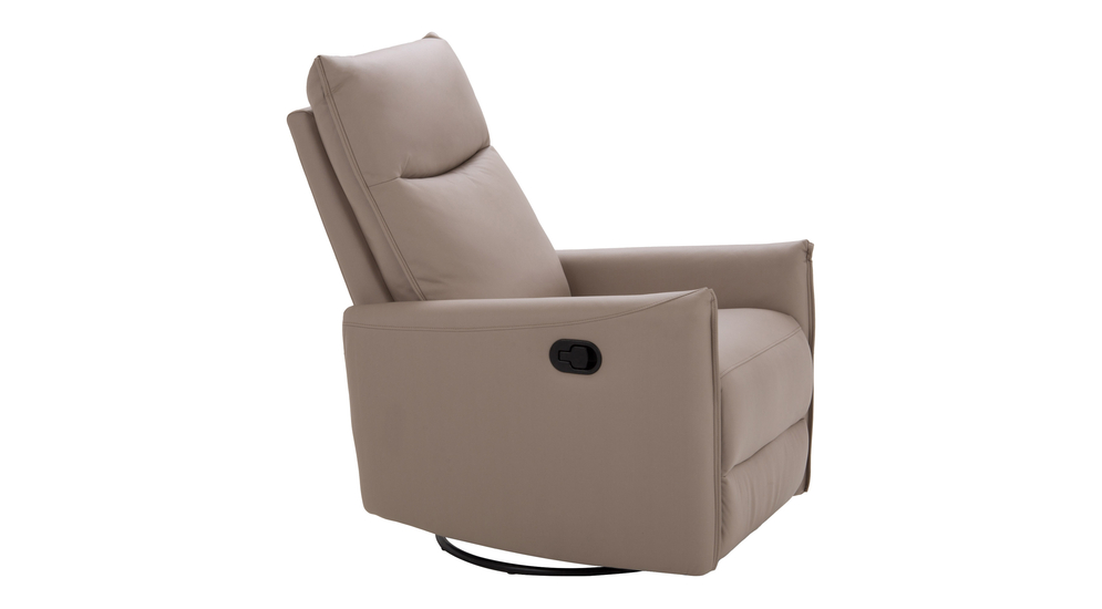 Fotel wypoczynkowy z funkcją relaks i bujakiem beżowy ZINTA