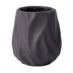 Kubek łazienkowy z ceramiki czarny łezka 10 cm