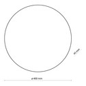 Kinkiet minimalistyczny okrągły czarny LUNA NEW 40 cm