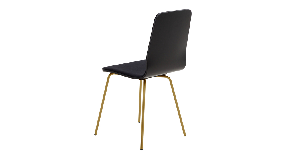 Krzesło czarne na złotych nogach VINGE