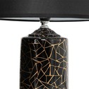 Lampa stołowa ceramiczna czarna 35 cm