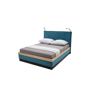 Łóżko z oświetleniem niebieskie TIVOLI 160x200 cm