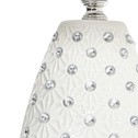 Lampa stołowa ceramiczna glamour biała 41 cm