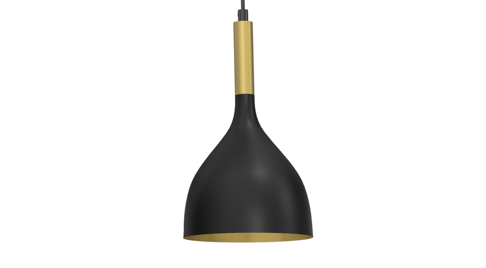 Lampa wisząca kielich czarno-złota NOAK III