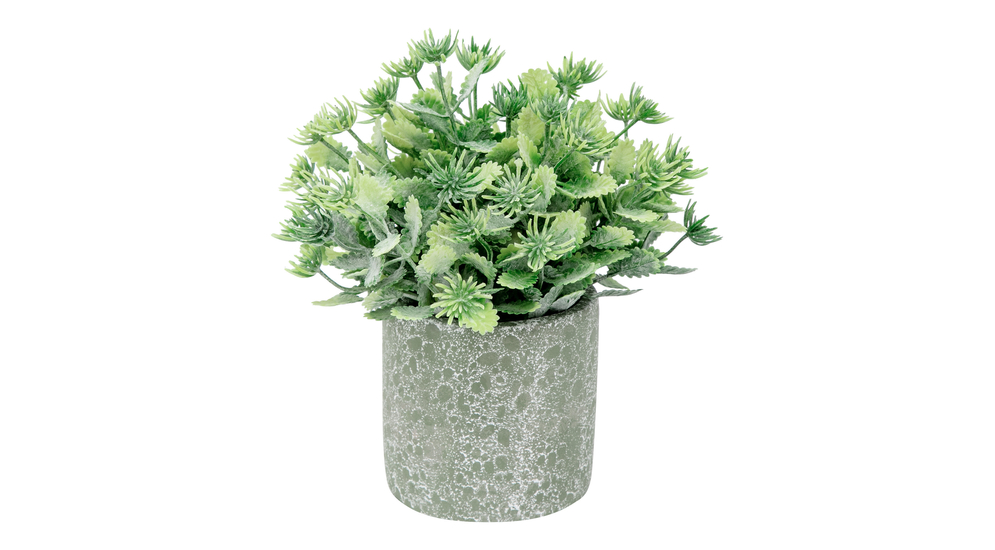 Sztuczna roślina zielona w ceramicznej doniczce 19 cm