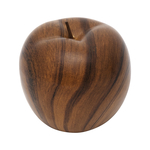 Ozdoba ceramiczna jabłko efekt drewna 6,5 cm