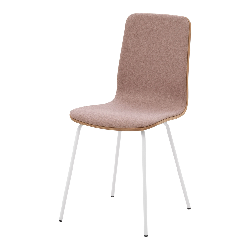 Krzesło tapicerowane VINGE na metalowych nogach do nowoczesnej jadalni.