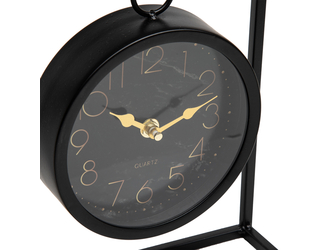 Zegar stołowy czarny 20x7,5x30 cm