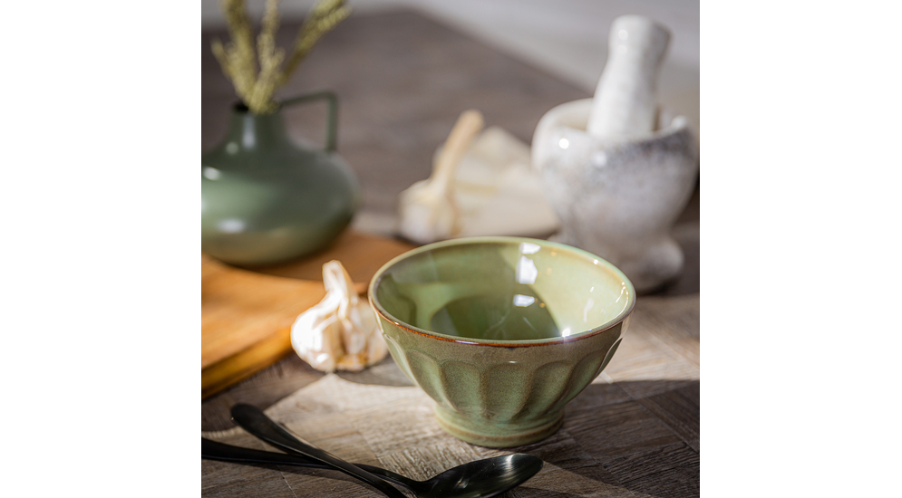 Miska ceramiczna zielona BRILLAR 410 ml