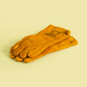 Rękawice do grilla skórzane brązowe 35 cm