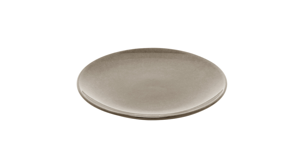 Talerz obiadowy ceramiczny brązowy LUNA 27 cm