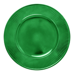 Talerz dekoracyjny  podtalerz zielony 33 cm