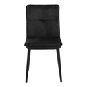Krzesło tapicerowane czarne ZARIUS