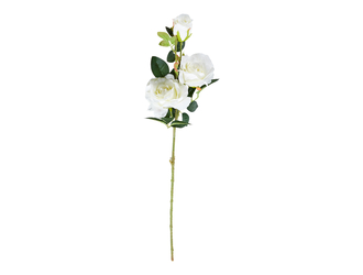 Sztuczny kwiat róża biała 85 cm