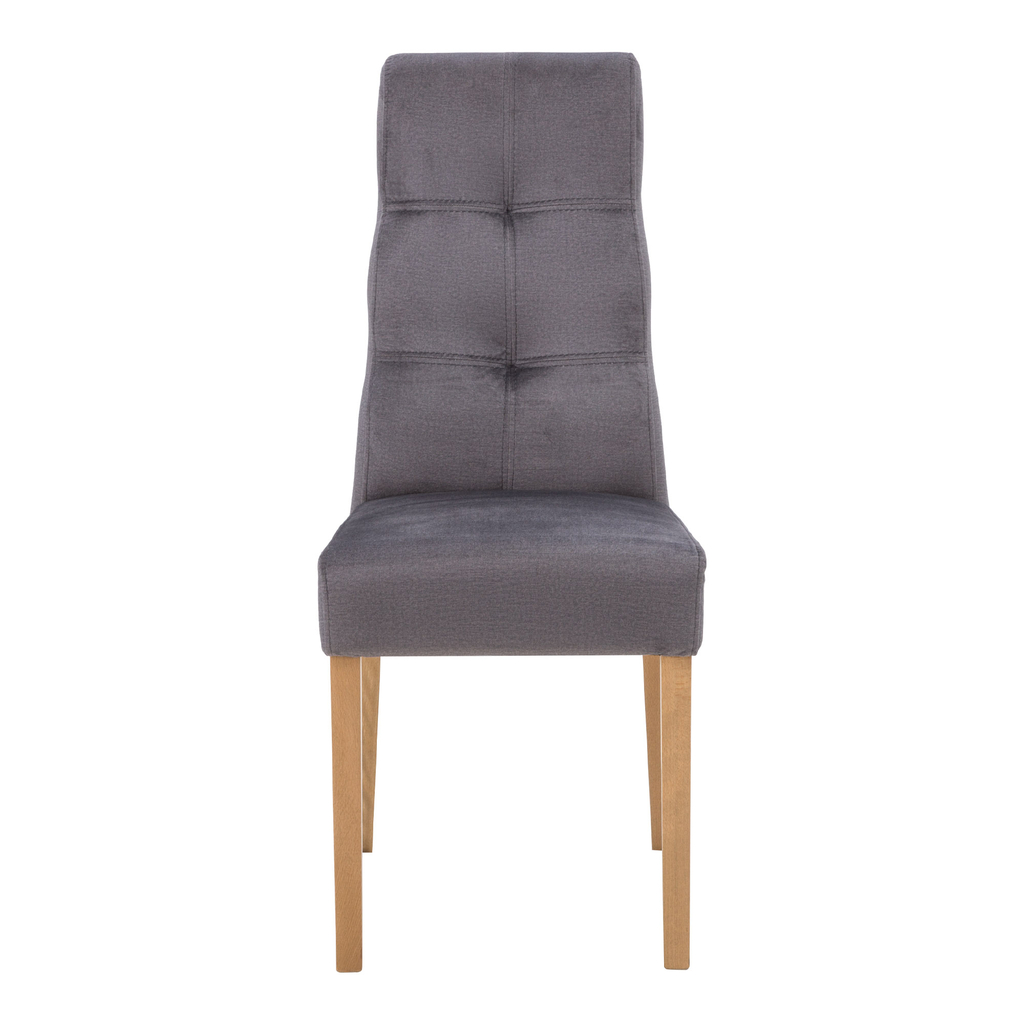 Krzesło tapicerowane szare ARIA