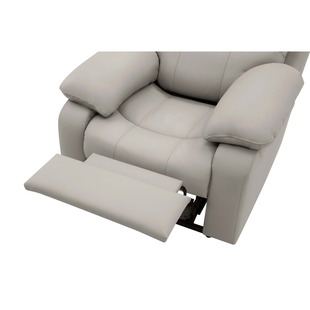 Skórzany fotel wypoczynkowy OPUS posiada mechanizm umożliwiający rozłożenie do pozycji półleżącej. 