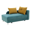 Sofa rozkładana niebiesko-żółta LETTO prawa