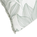 Poszewka dekoracyjna w liście z frędzlami biała SESIL 45x45 cm