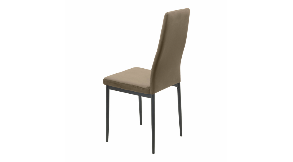 Krzesło tapicerowane brązowe AGENO