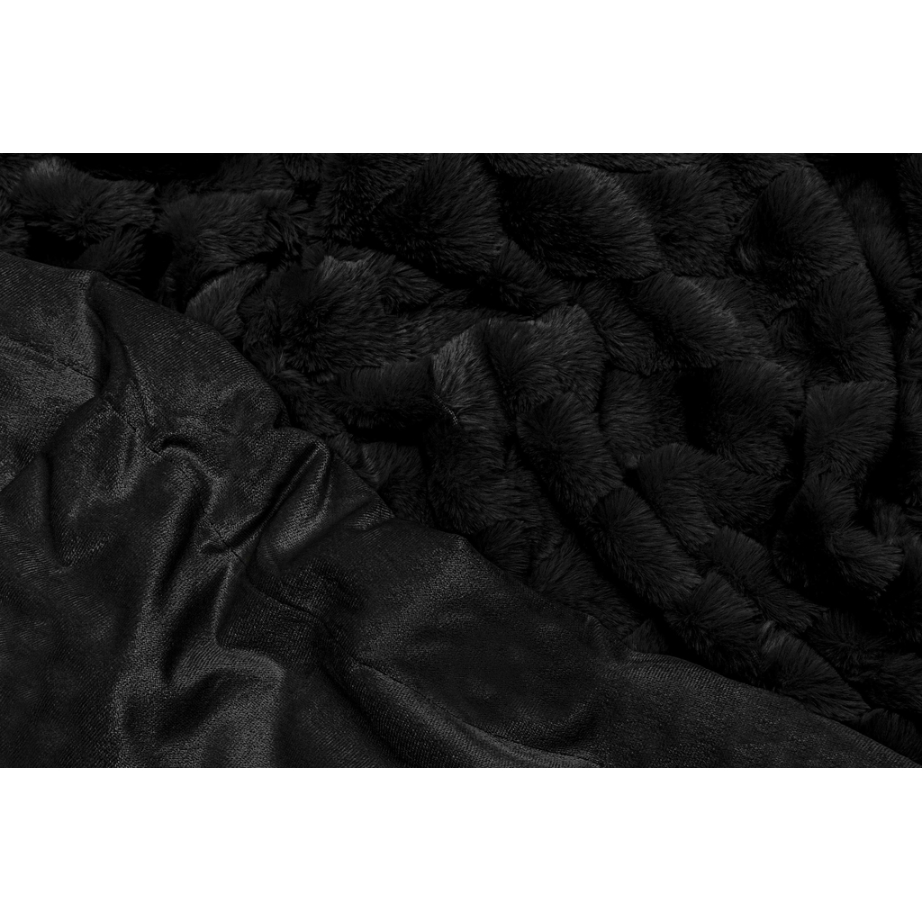 Koc włochacz czarny MAISON 150x200 cm