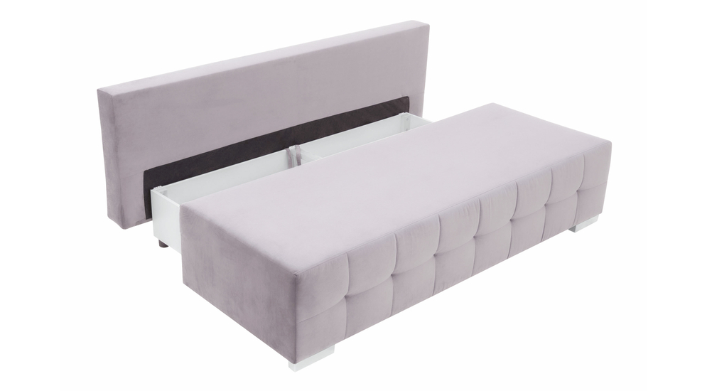 Sofa 3-osobowa jasnofioletowa pikowana LILI