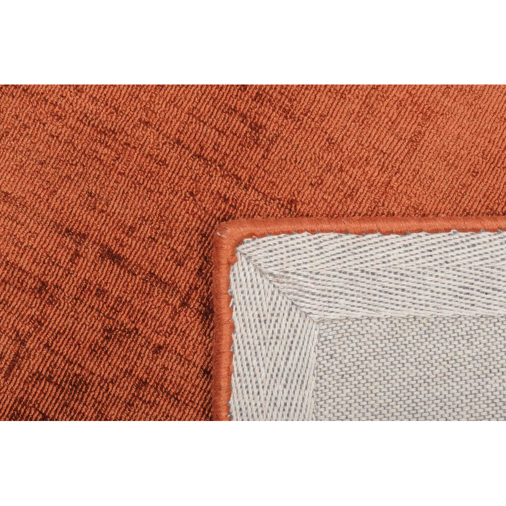 Dywan ręcznie tkany z wiskozy rudy terrakota PREMIUM 240x340 cm