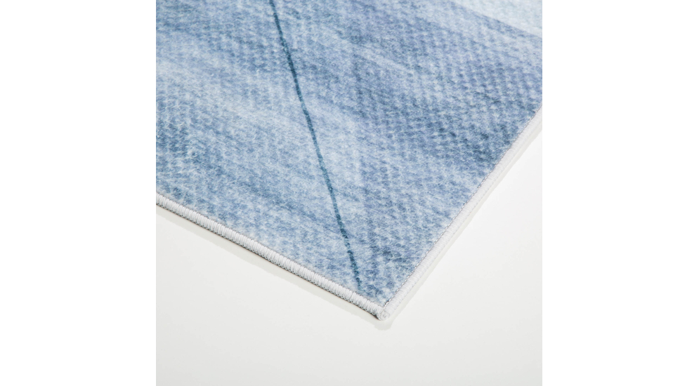 Dywan geometryczny niebieski PUERTO 120x160 cm - zbliżenie.