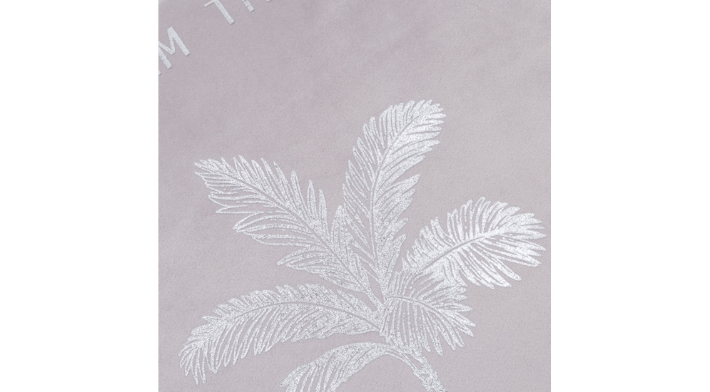 Poszewka dekoracyjna welurowa szara PALM 45x45 cm