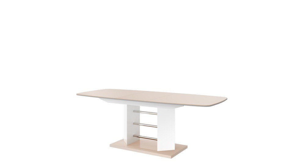 Stół rozkładany LINOSA 3 połysk cappucino / biały