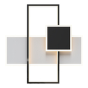Lampa sufitowa geometryczna czarno-biała SALO LED
