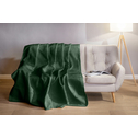 Narzuta na łóżko pikowana w liście zielona FERN 240x260 cm