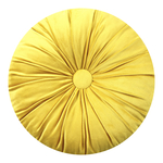 Poduszka dekoracyjna okrągła żółta SELMA 40 cm