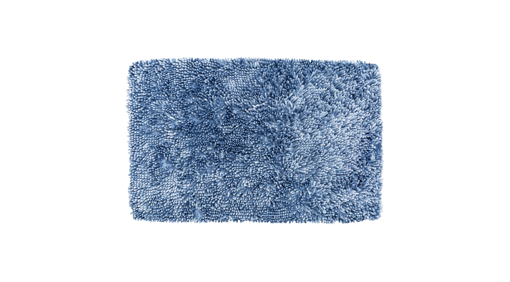 Dywanik łazienkowy niebieski shaggy SILAS 50x80 cm