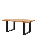 Stół industrialny z drewnianym blatem IRIS 180x100 cm