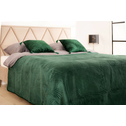 Narzuta na łóżko pikowana w liście zielona FERN 220x240 cm