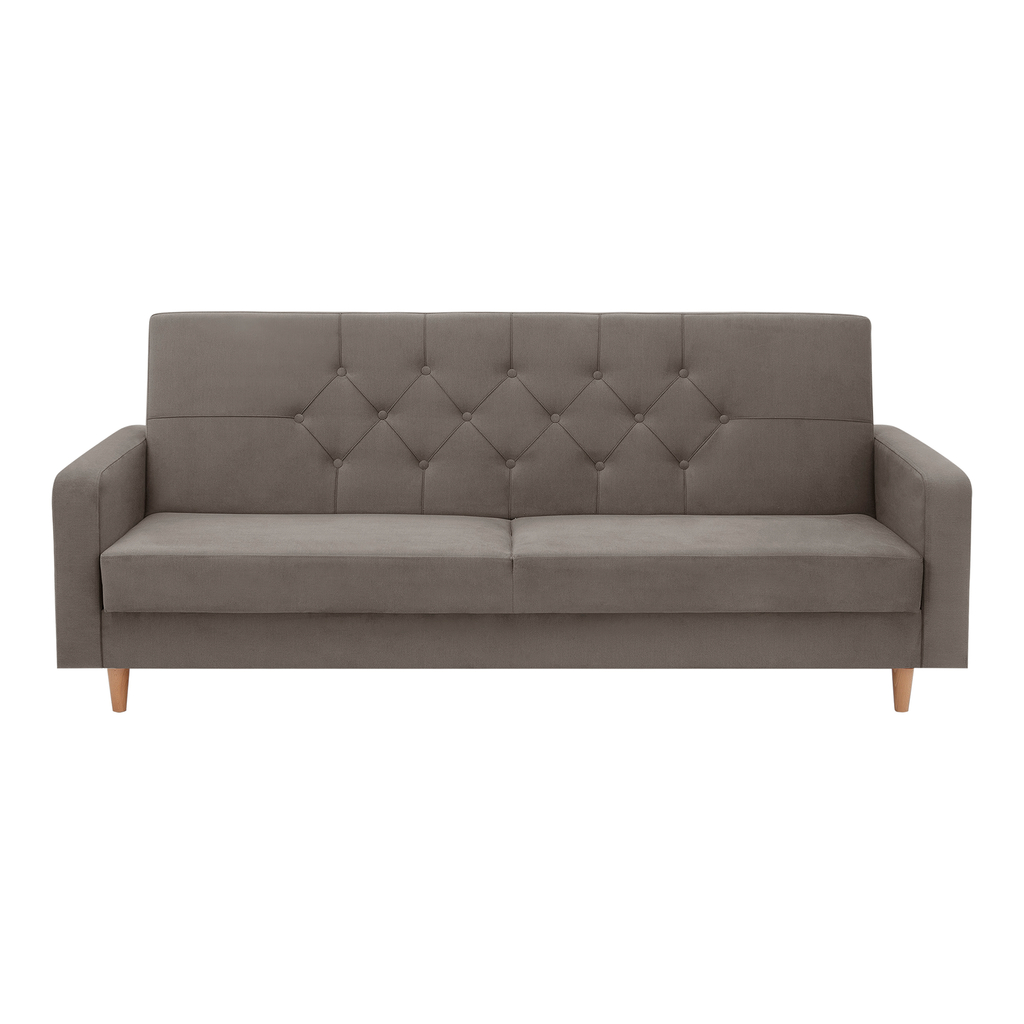 Sofa rozkładana jasnobrązowa LOBOC