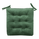 Poduszka siedzisko na krzesło butelkowa zieleń VELVIO 40x40 cm