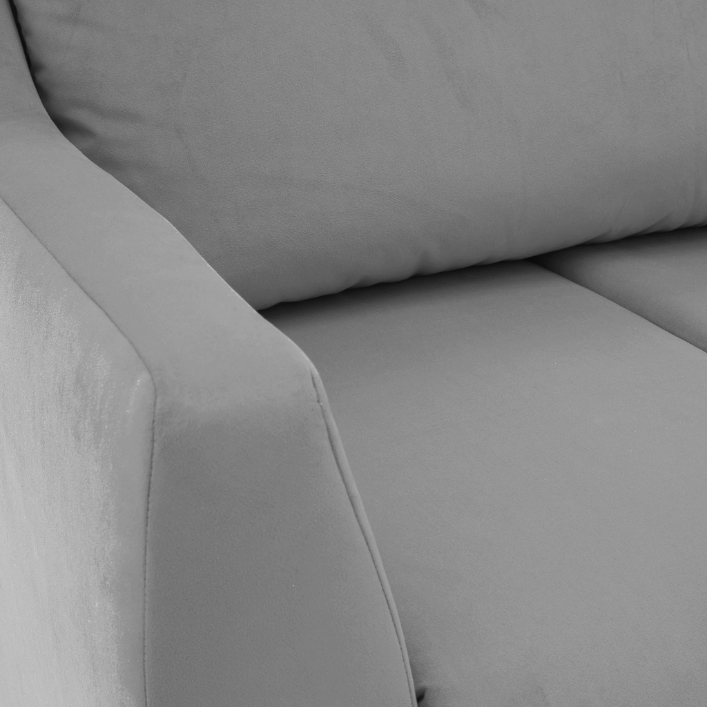 Sofa rozkładana szara 3-osobowa ETNA