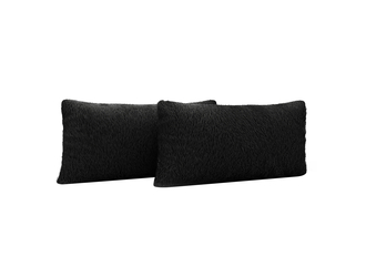 2 poduszki czarne włochacze LEA 35x55 cm