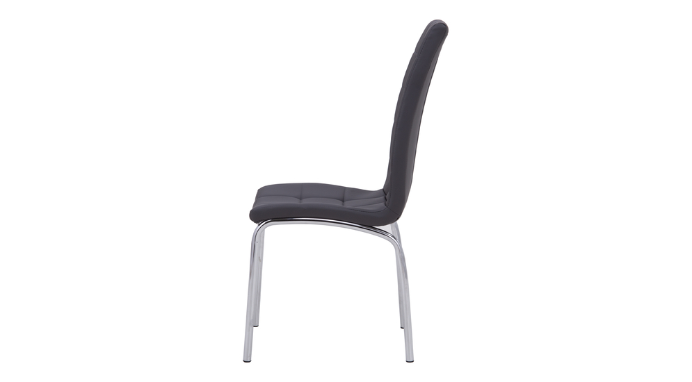 Krzesło nowoczesne z szarej ekoskóry PRIMA II