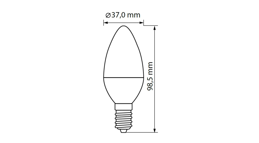 Żarówka LED E14 6W barwa ciepła ORO-E14-C37-TOTO-6W