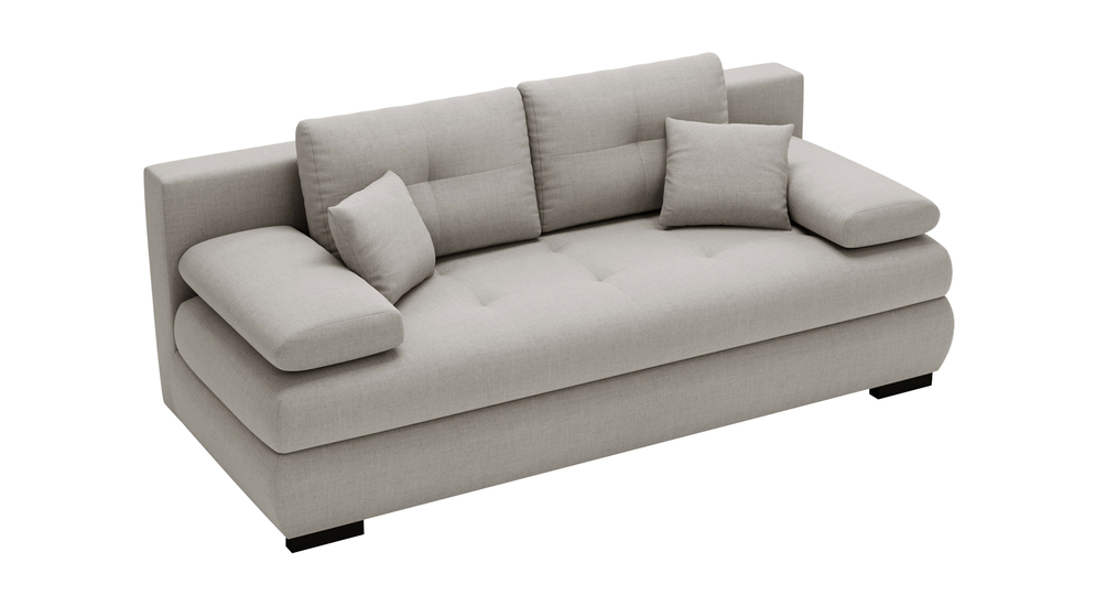 Sofa rozkładana 3-osobowa beżowa MEMO