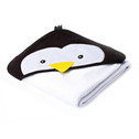 Ręcznik okrycie kąpielowe dla niemowląt z kapturem SILLO PINGWIN 100x100 cm