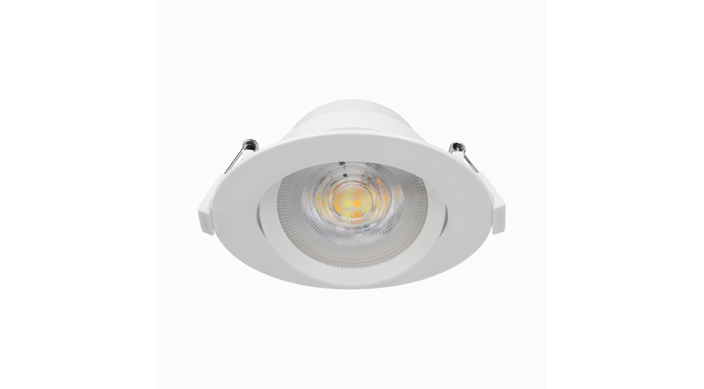 Reflektor ORO ZUMA LED ma ruchomą głowice, która daje możliwość regulacji kąta padania światła.