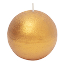 Świeca kula złota RUSTIC 8 cm