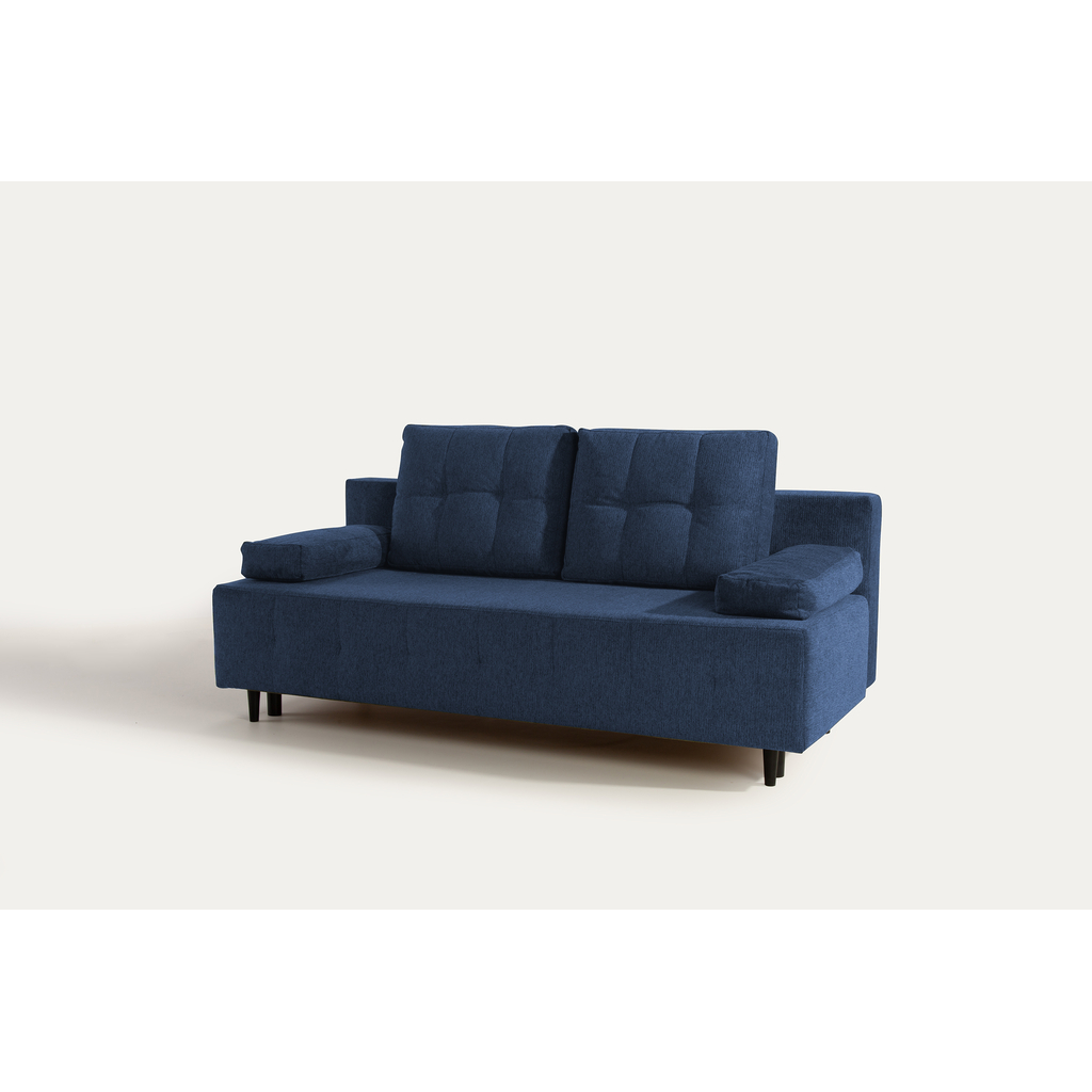 Sofa rozkładana 3-osobowa niebieska ARIEL